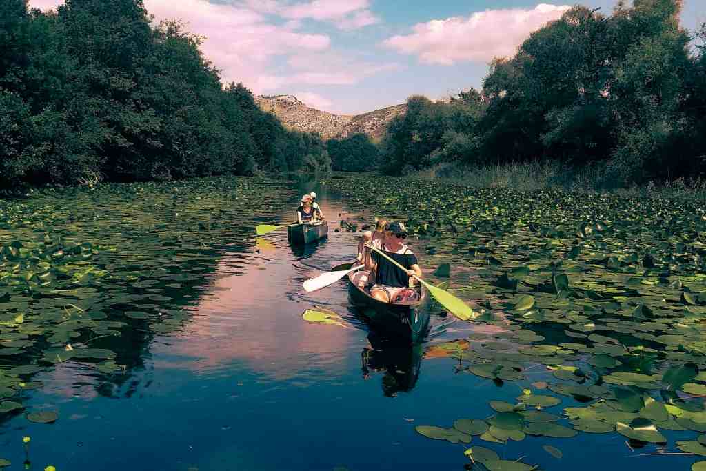 Canoeing Skadar Lake holidays and one day tours